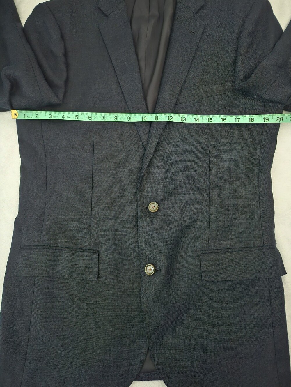 J.  CREW Ludlow Men's 40L Navy Blue Linen Suit Jacket Slim Fit | Smart‎ Casual - Picture 7 of 9